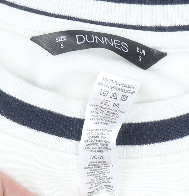 Dunnes Men Ivory Crew Neck Pullover Sweatshirt Size S New York City Print