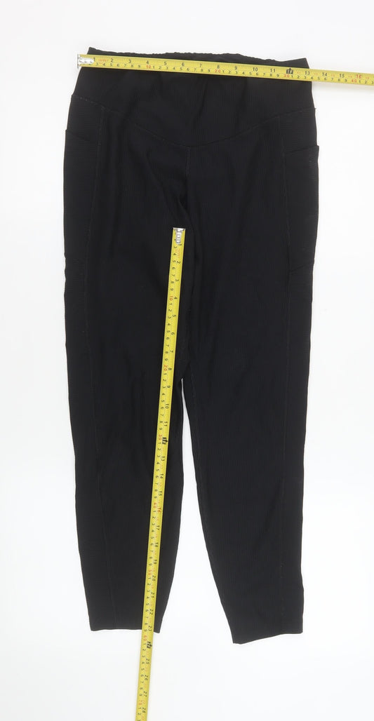 Womens UK Size L Old Navy Slim Fit Ankle Black Leggings