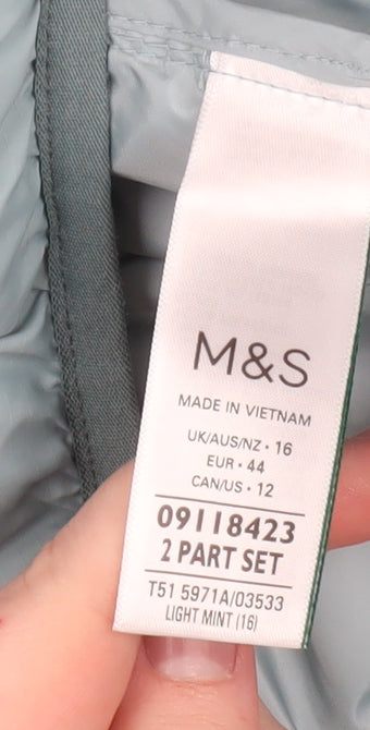 Marks and Spencer Women’s Green Size 16 Hooded Puffer Jacket