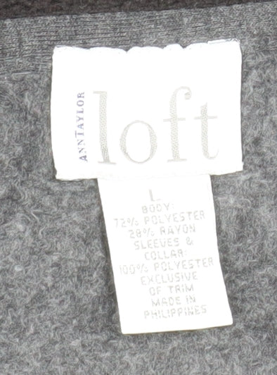 Unisex Adults UK Size L Ann Taylor Loft Grey Pullover Sweatshirt