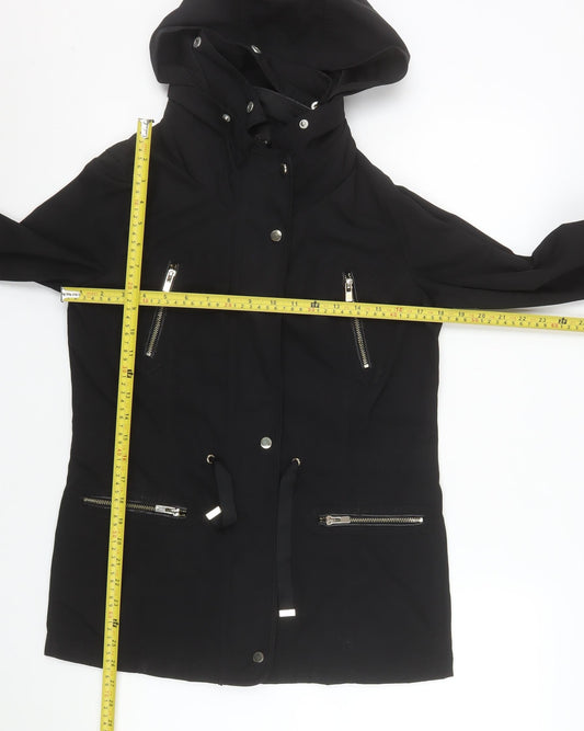 Womens UK Size 6 RESERVED Black Parka Coat