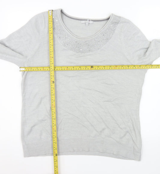 Womens UK Size 18 Marks and Spencer Grey Pullover Jumper