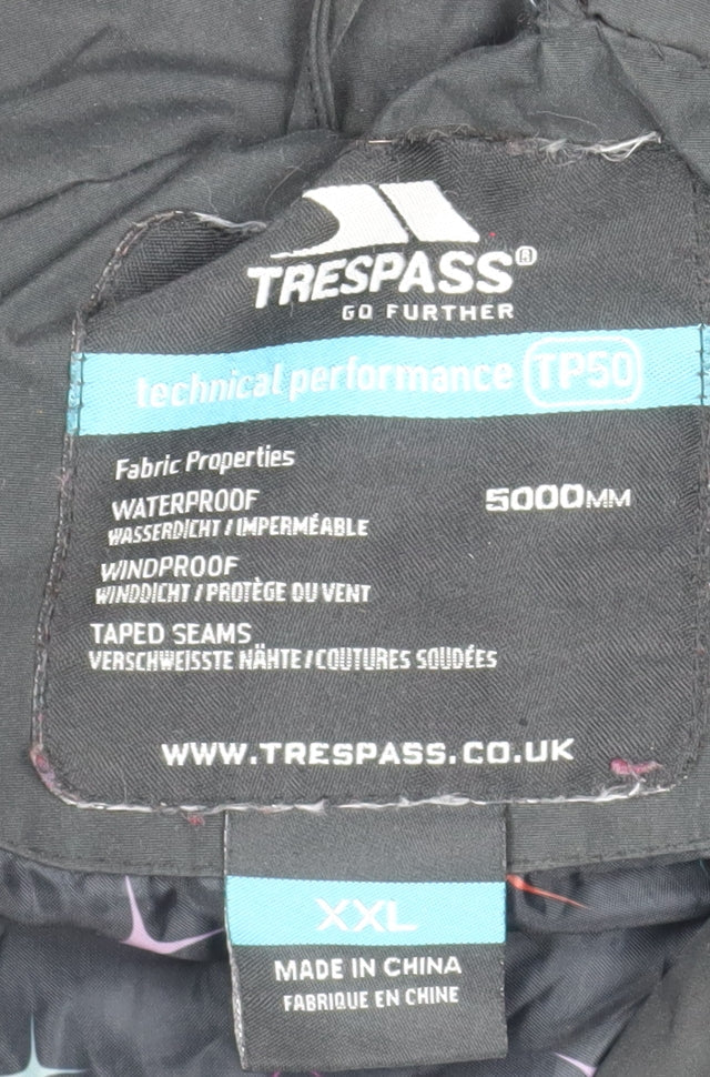 Womens UK Size 2XL Trespass Black Parka Coat
