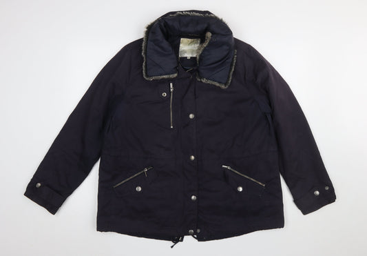 Womens UK Size 16 RJR John Rocha Blue Parka Coat