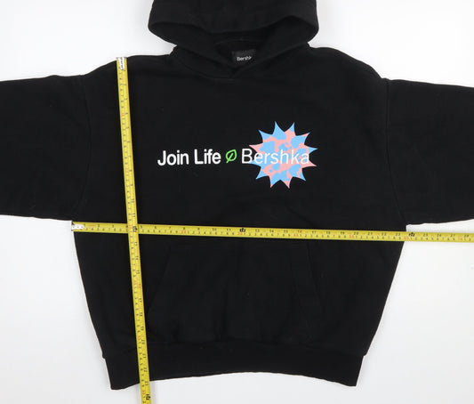 Womens UK Size S Bershka Black Pullover Hoodie