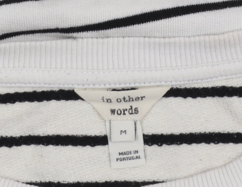 Womens UK Size M In Other Words White Pullover Sweatshirt
