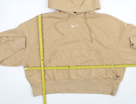 Womens UK Size S Nike Beige Pullover Hoodie