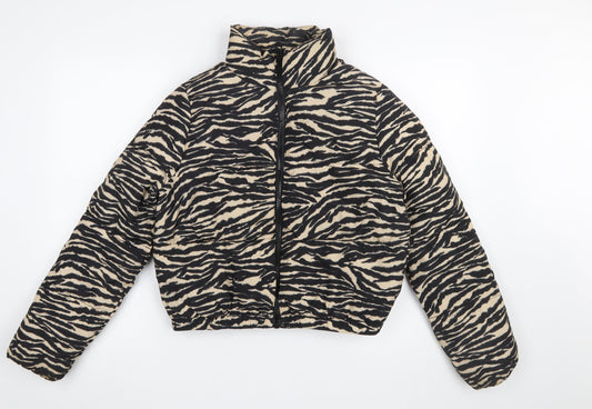 Womens UK Size XS H&M Black Puffer Jacket