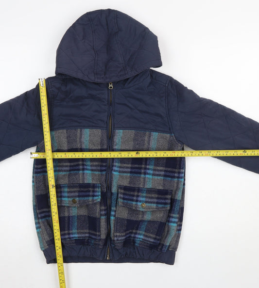 Boys UK Size 10-11 Years FatFace Blue Quilted Coat