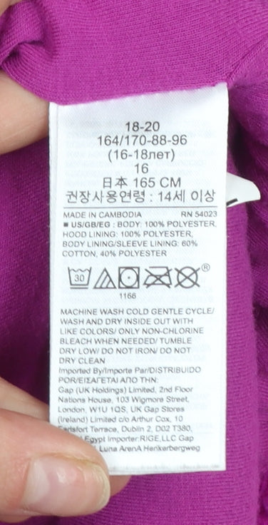 Girls UK Size 16-18 Years Gap Pink Basic Jacket