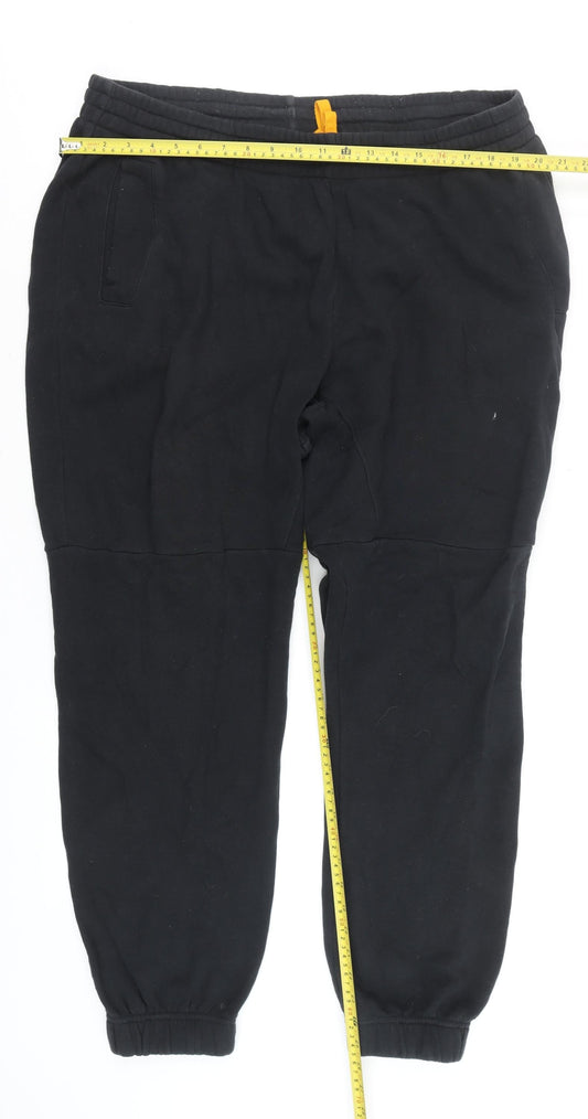 Mens UK Size 30 Reebok Regular Fit Jogger Black Trousers