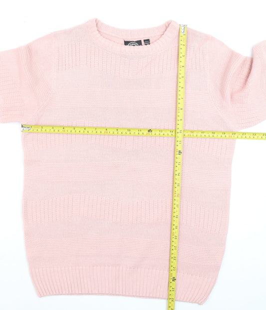 Womens UK Size M Le Breve Pink Pullover Jumper