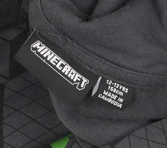 Boys UK Size 12-13 Years Minecraft Grey Pullover Hoodie
