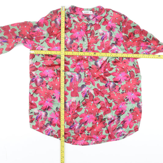 Womens UK Size 12 Gallery Multicoloured Basic Blouse