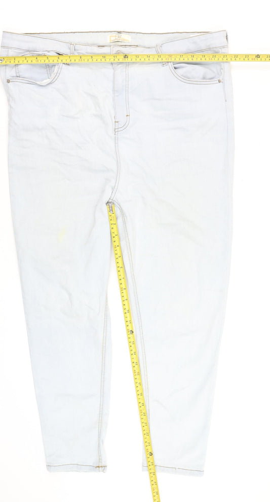 Womens UK Size 22 Don't Think Twice Slim Fit Skinny Blue Jeans