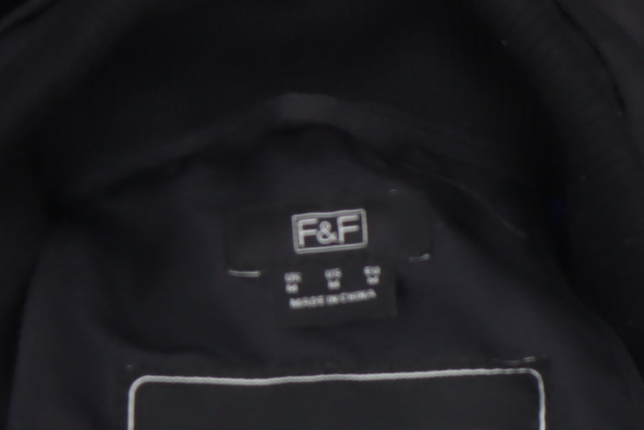 Mens UK Size M F&F Black Parka Coat