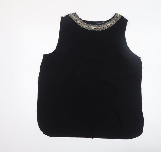 Womens UK Size 18 Atmosphere Black Basic Blouse