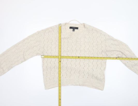 Womens UK Size M VERO MODA Beige Pullover Jumper