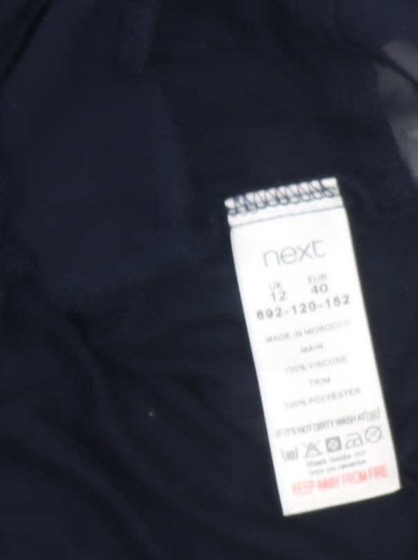 Womens UK Size 12 NEXT Blue Tunic Blouse