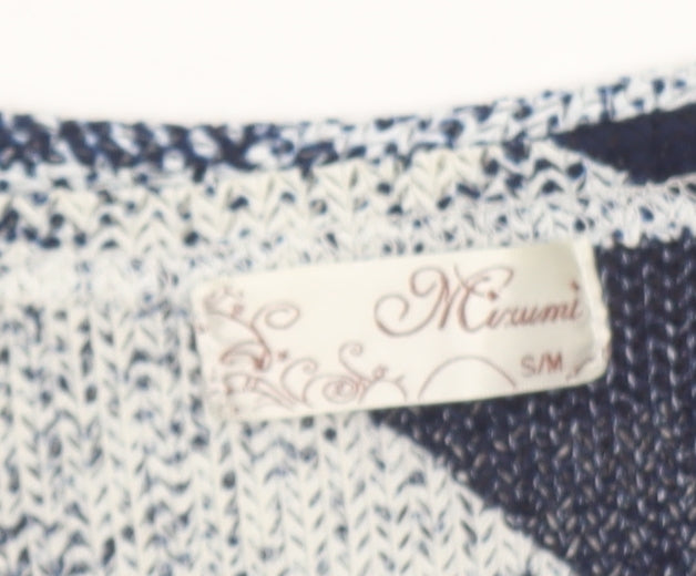 Womens UK Size S Mirumi Blue Cropped Blouse