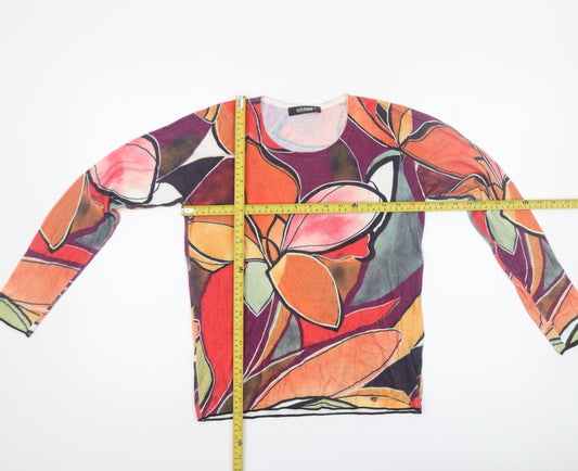 Gollehaug Women’s Multicoloured Floral Pullover Jumper Size 8