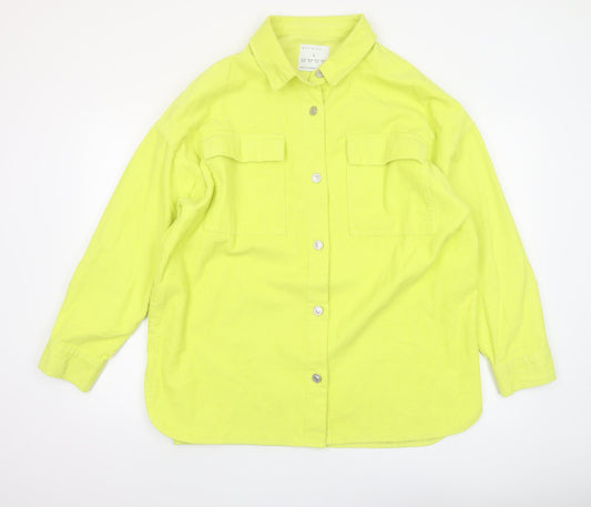 Womens UK Size L Denim Co. Yellow Basic Jacket