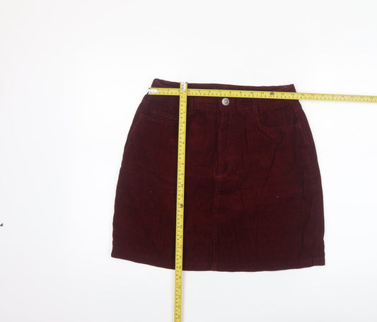Womens UK Size 10 New Look Straight & Pencil Corduroy Skirt
