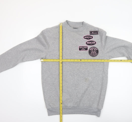 Mens UK Size XS Mercier Grey Pullover Sweatshirt