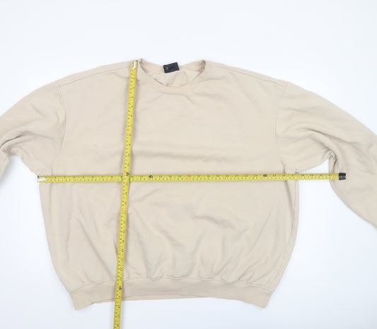 Mens UK Size 2XL H&M Beige Pullover Sweatshirt