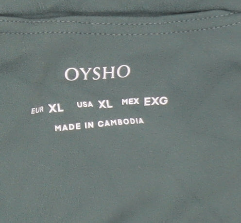 Womens UK Size XL Oysho Slim Fit Leggings Green Leggings