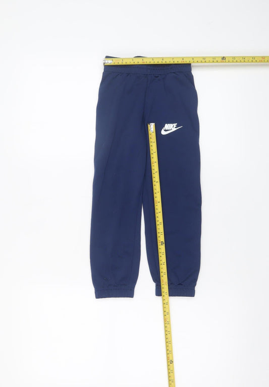 Boys UK Size 4-5 Years Nike Regular Fit Jogger Blue Trousers