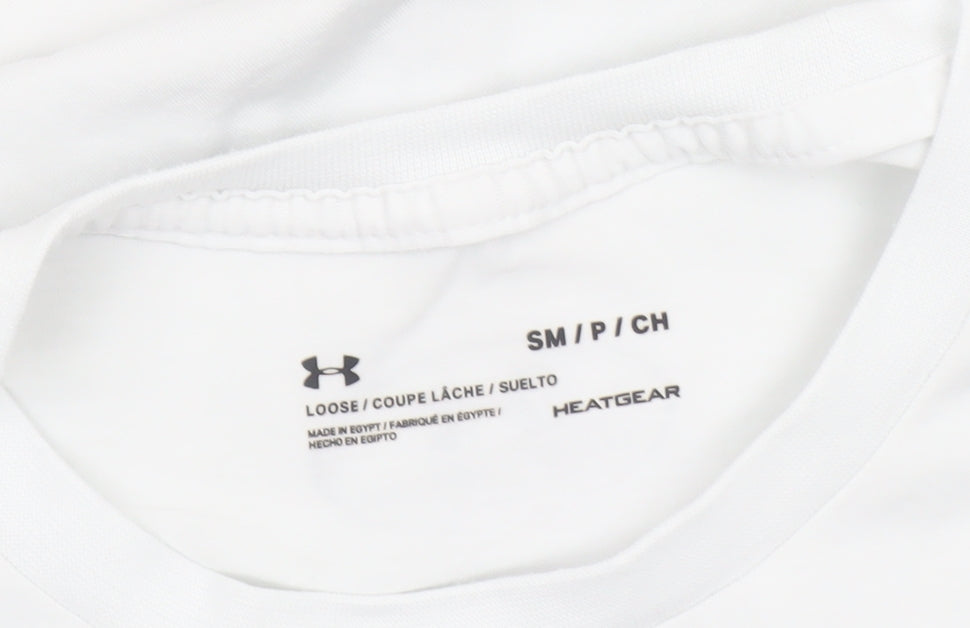 Mens UK Size S Under armour White T-Shirt