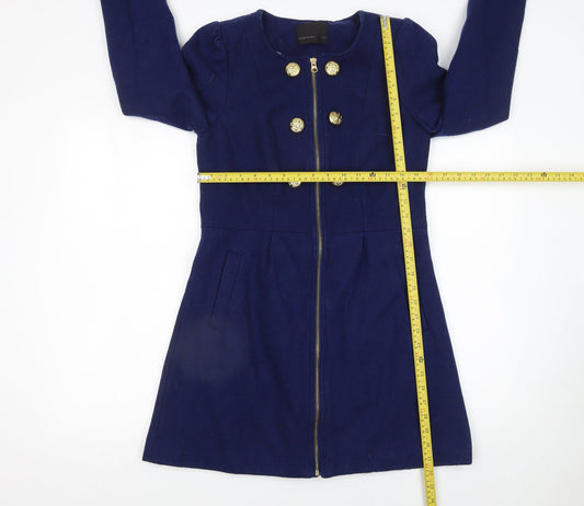 Womens UK Size XS VERO MODA Blue Military Jacket