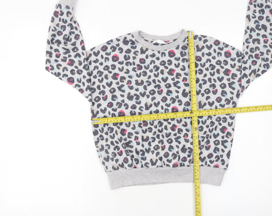 Girls UK Size 10-11 Years Marks and Spencer Grey Pullover Jumper