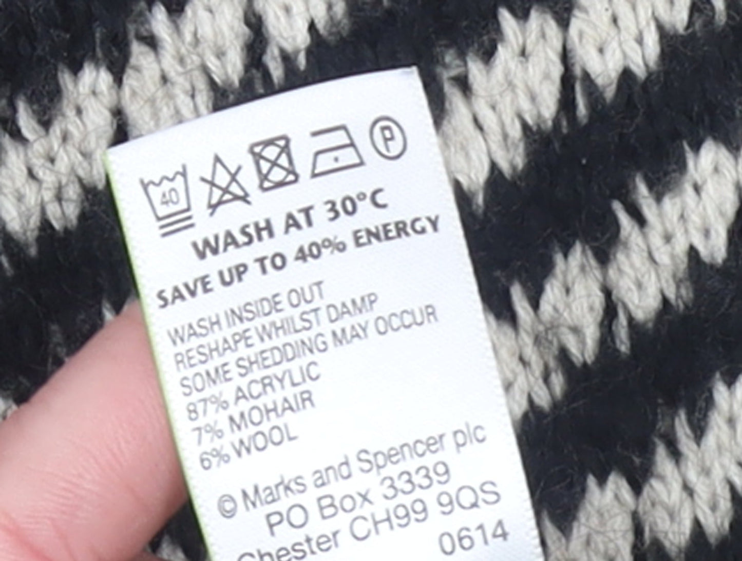 Womens UK Size 14 Marks and Spencer Black Pullover Jumper