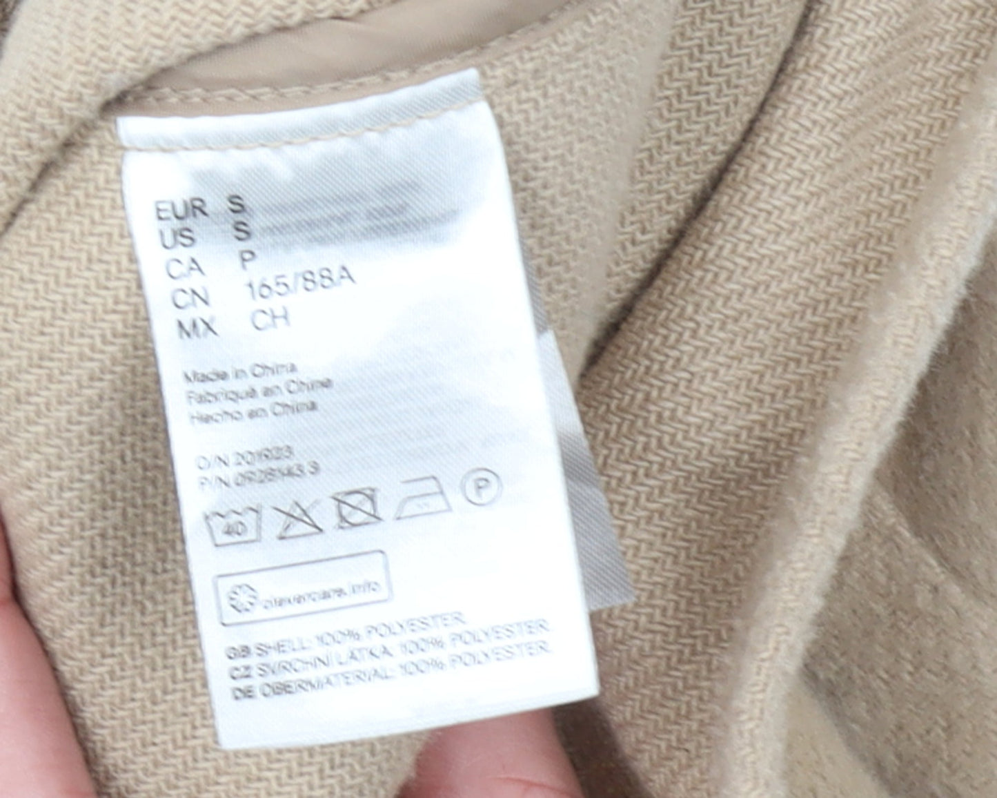 Womens UK Size S H&M Beige Basic Jacket