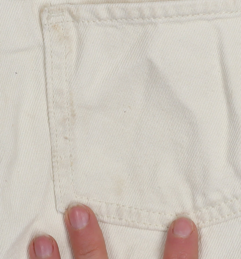 Additional view of Denim Co girls’ ivory floral embroidered hot pants shorts 9-10 years