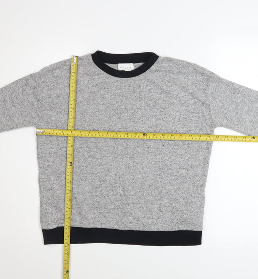 Womens UK Size S Topshop Grey Pullover Sweatshirt