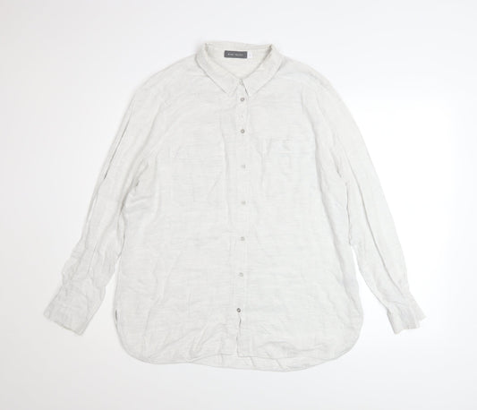 Womens UK Size 16 Mint Velvet White Basic Button-Up