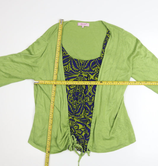 Womens UK Size 14 Marks and Spencer Green Cardigan Jumper