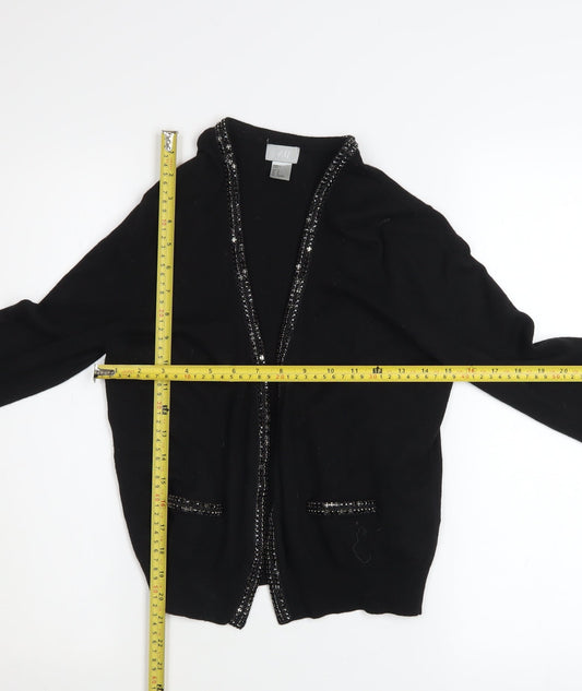Womens UK Size 12 H&M Black Cardigan Jumper
