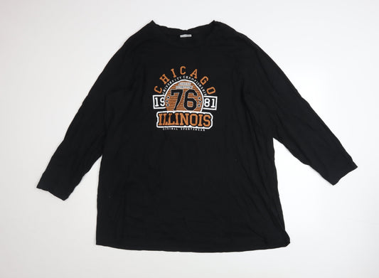 Womens UK Size 16 Noisy may Black Basic T-Shirt