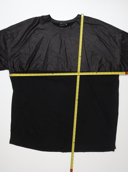 Womens UK Size 20 ASOS DESIGN Black Basic T-Shirt