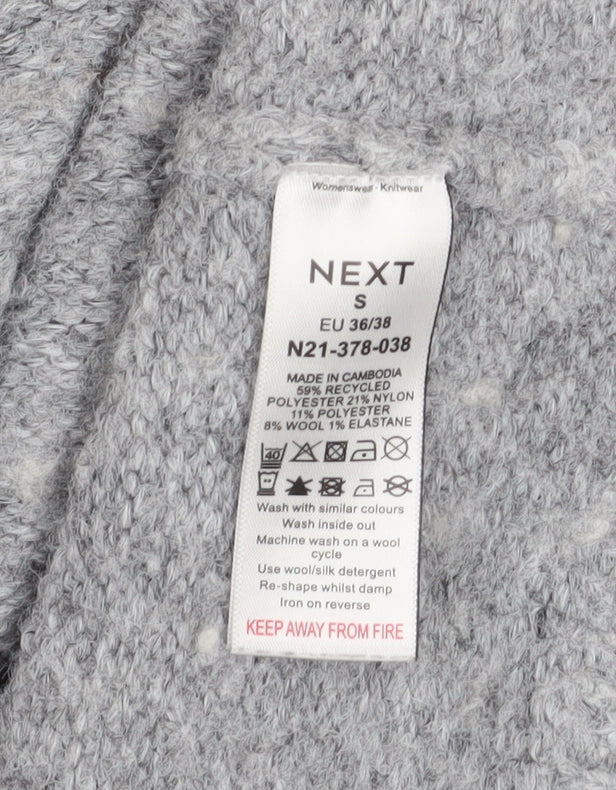 Womens UK Size S NEXT Grey Basic T-Shirt