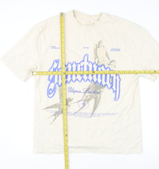 Mens UK Size S River Island Beige T-Shirt