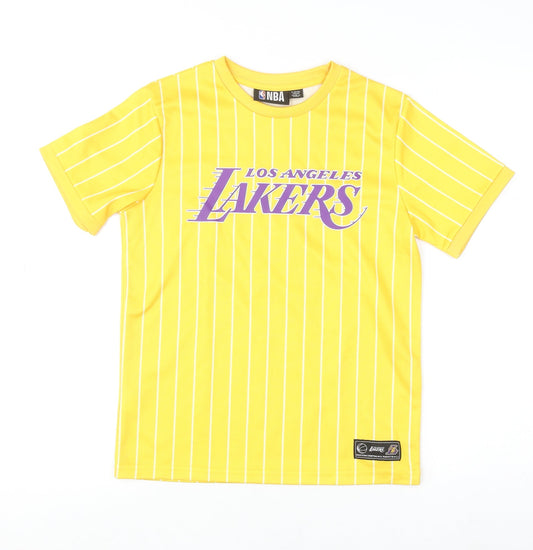 Boys UK Size 9-10 Years NBA Yellow BasicJersey T-Shirt