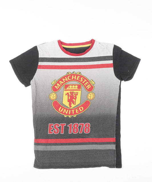 Boys UK Size 10-11 Years Manchester United Black Basic T-Shirt