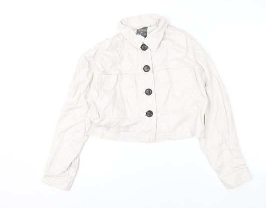 Womens UK Size XS Primark Beige Basic Jacket