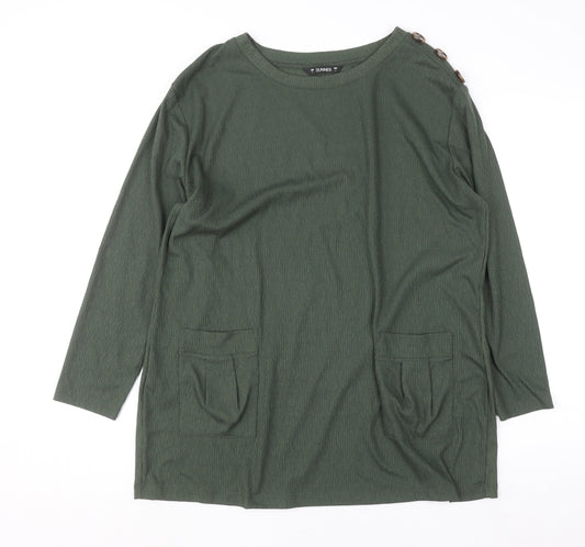 Womens UK Size L Dunnes Green Tunic T-Shirt