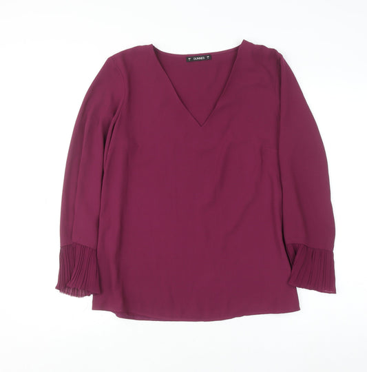Womens UK Size S Dunnes Purple Basic Blouse